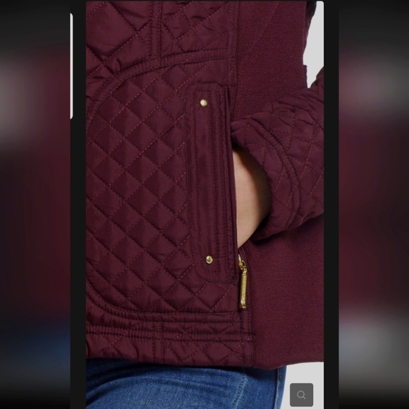 Weatherproof Quilted Faux Fur Lined Jacket Merlot - Picture 14 of 16